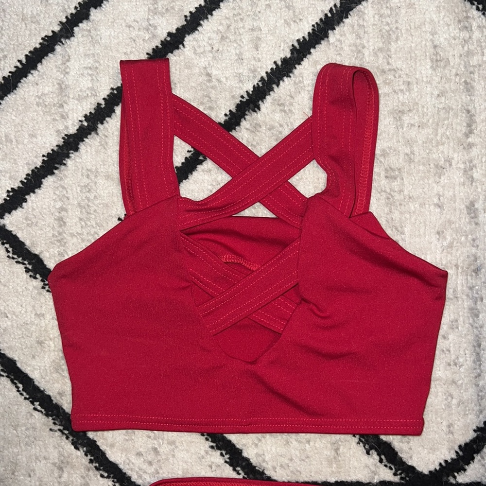 Maroon Bathing Suit Set - image 3